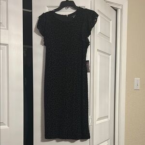 Tommy Hilfiger Black Velvet Midi Dress